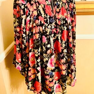 Floral Black top